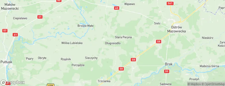 Długosiodło, Poland Map