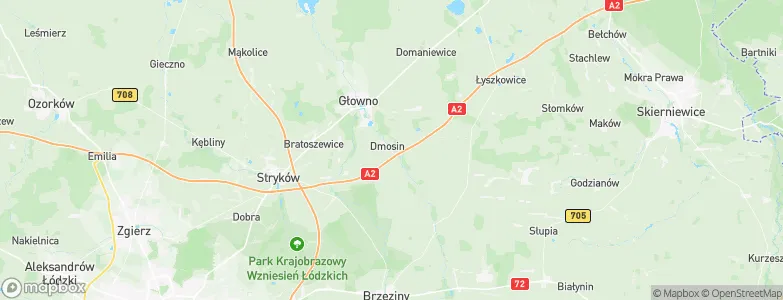 Dmosin, Poland Map