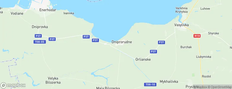Dniprorudne, Ukraine Map