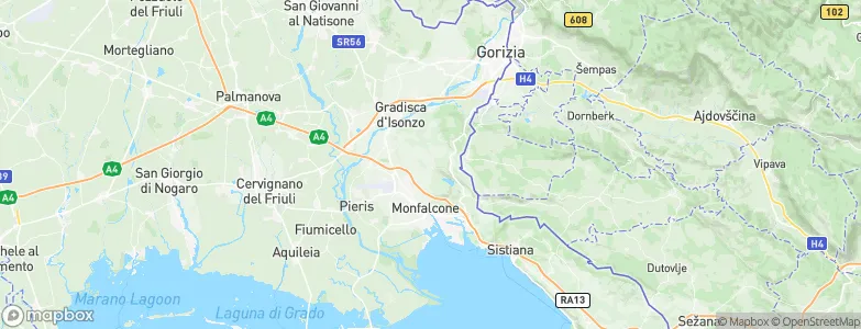 Doberdò del Lago, Italy Map