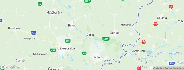Doboz, Hungary Map