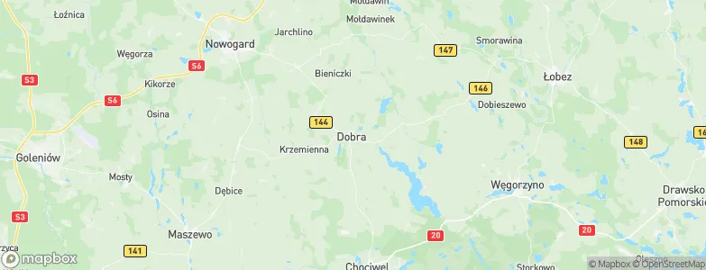 Dobra, Poland Map