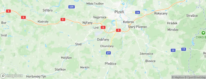 Dobřany, Czechia Map