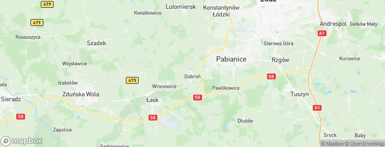 Dobroń, Poland Map