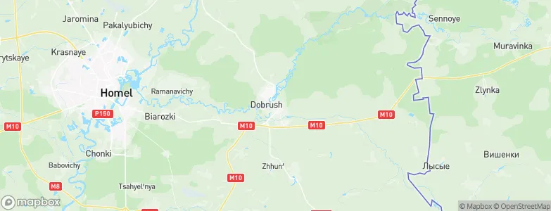 Dobrush, Belarus Map