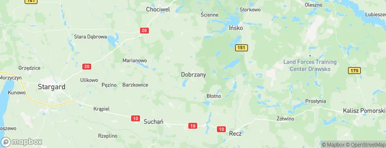 Dobrzany, Poland Map