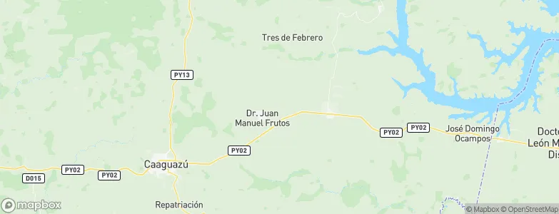 Doctor Juan Manuel Frutos, Paraguay Map