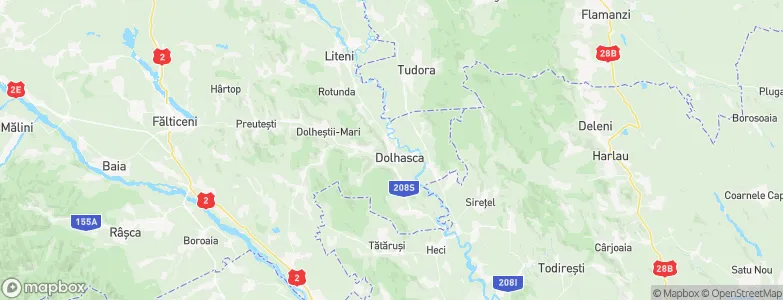Dolhasca, Romania Map