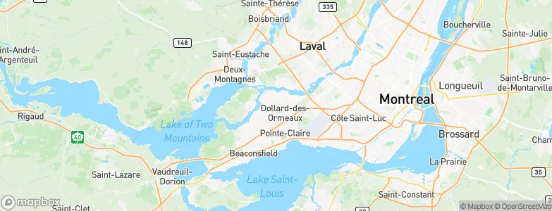 Dollard-des-Ormeaux, Canada Map