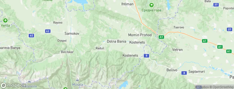 Dolna Banya, Bulgaria Map