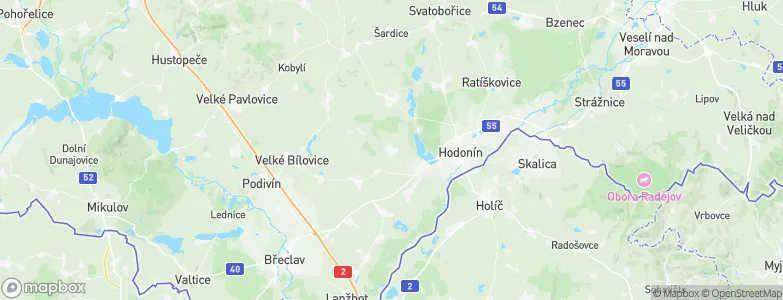 Dolní Bojanovice, Czechia Map