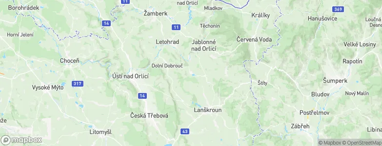 Dolní Čermná, Czechia Map