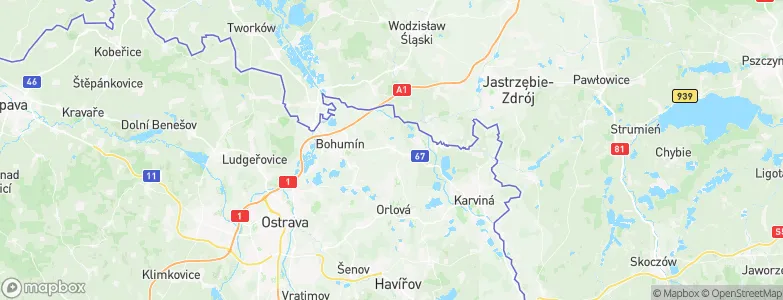 Dolní Lutyně, Czechia Map
