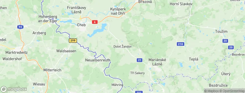 Dolní Žandov, Czechia Map