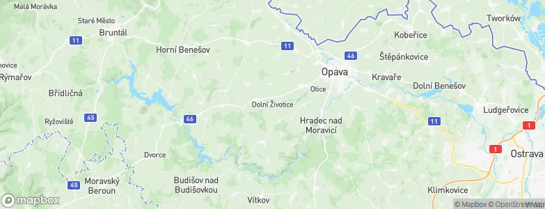 Dolní Životice, Czechia Map