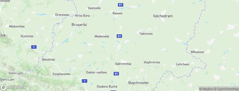 Dolno Tserovene, Bulgaria Map