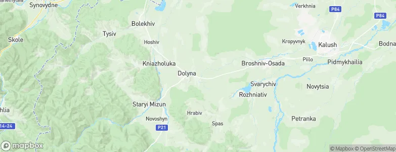 Dolyna, Ukraine Map