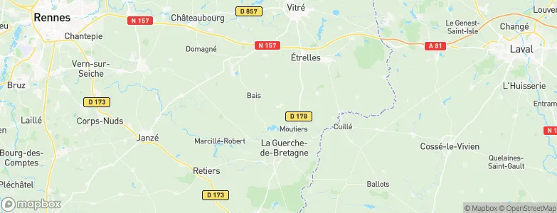 Domalain, France Map