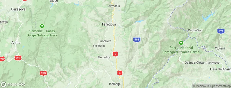 Domaşnea, Romania Map