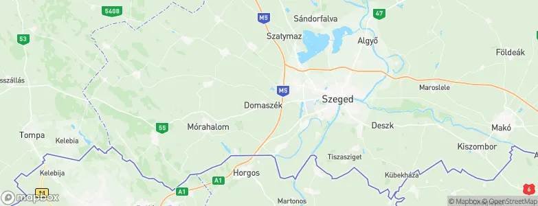 Domaszék, Hungary Map