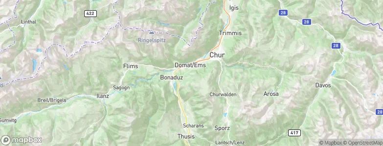 Domat/Ems, Switzerland Map
