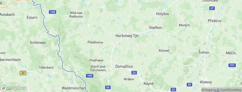 Domažlice District, Czechia Map