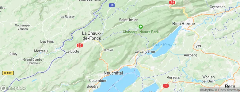 Dombresson, Switzerland Map