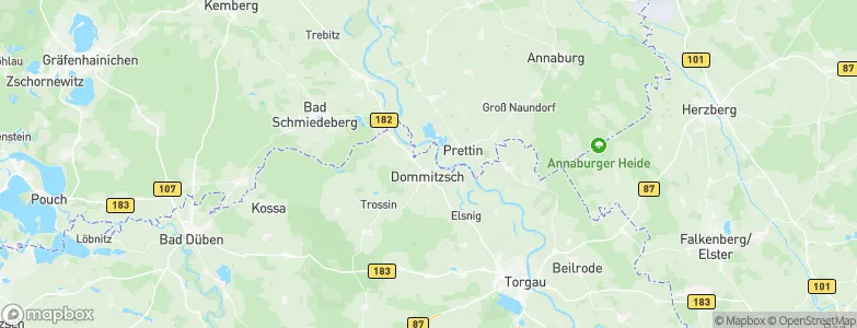 Dommitzsch, Germany Map