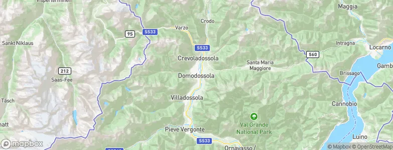 Domodossola, Italy Map