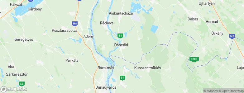 Dömsöd, Hungary Map