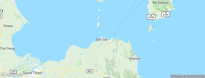 Don Sak, Thailand Map