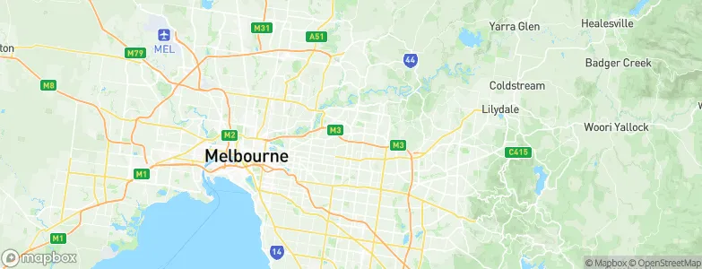 Doncaster, Australia Map