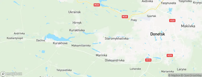 Donets’ka Oblast’, Ukraine Map