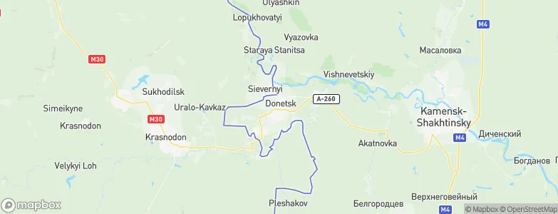 Donetsk, Russia Map