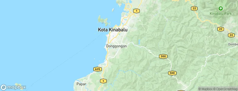 Donggongon, Malaysia Map