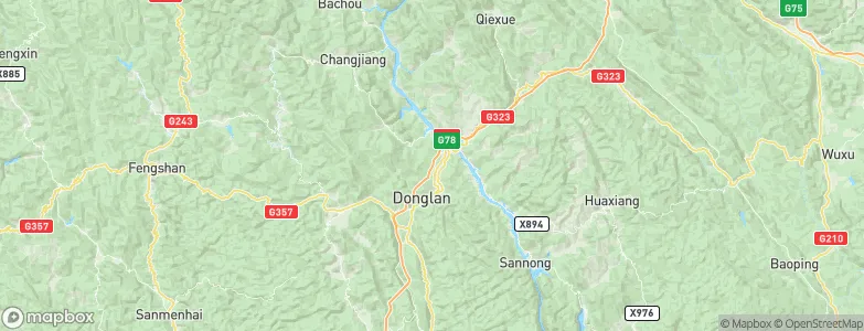 Donglan, China Map