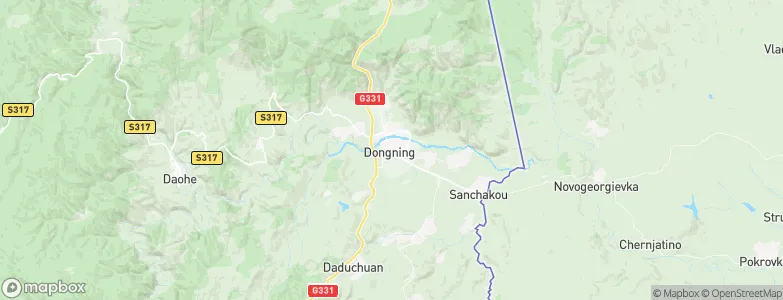 Dongning, China Map
