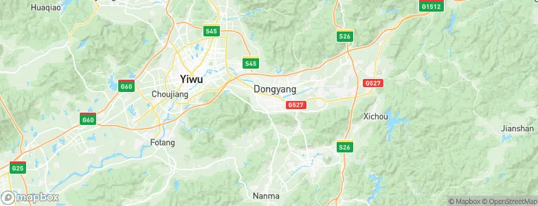 Dongyang, China Map