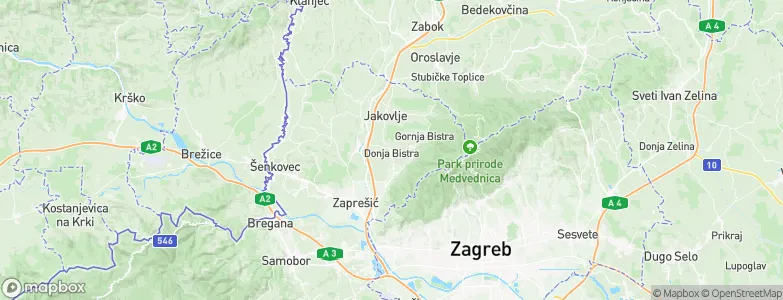 Donja Bistra, Croatia Map