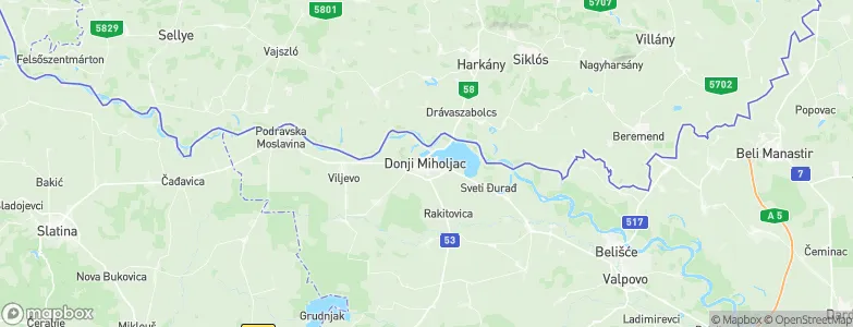 Donji Miholjac, Croatia Map