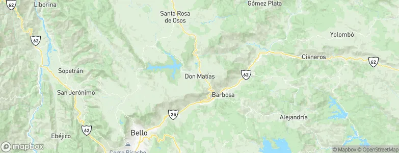 Donmatías, Colombia Map