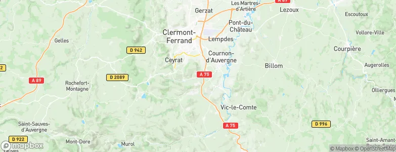 Donnezat, France Map