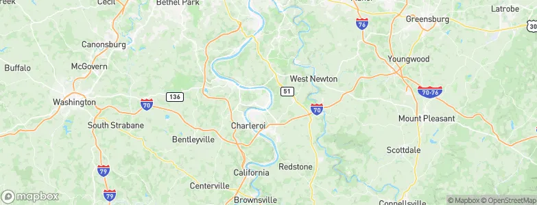 Donora, United States Map