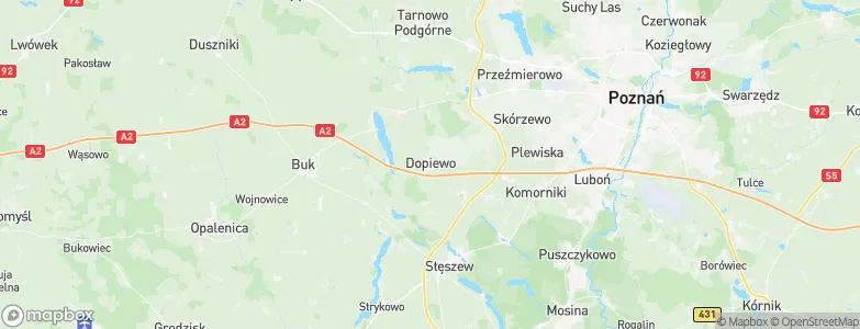 Dopiewo, Poland Map