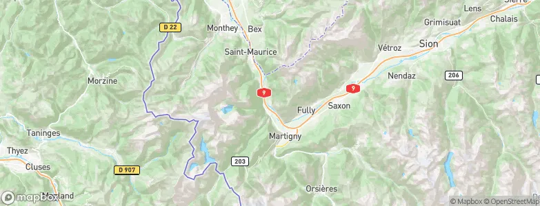 Dorénaz, Switzerland Map