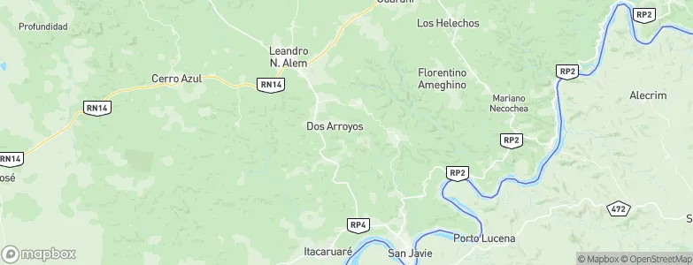 Dos Arroyos, Argentina Map