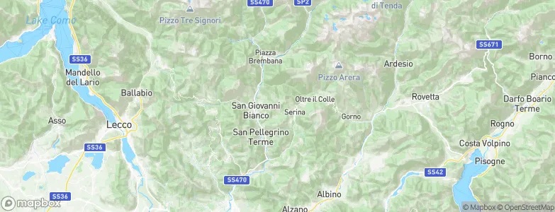 Dossena, Italy Map