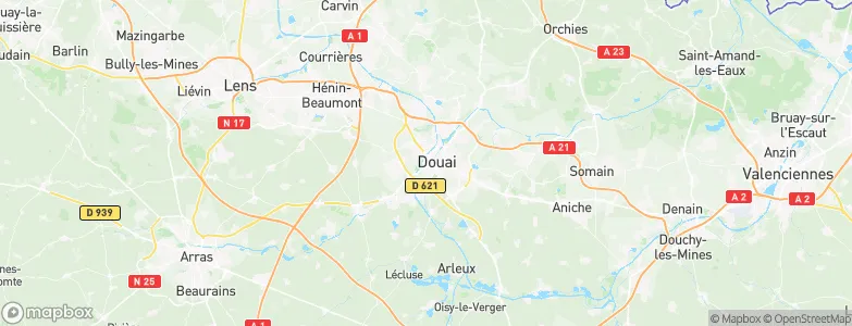 Douai, France Map