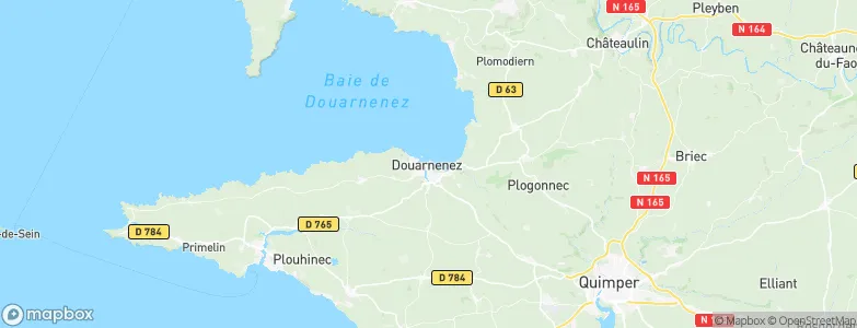 Douarnenez, France Map