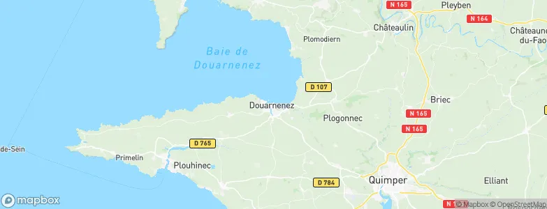 Douarnenez, France Map